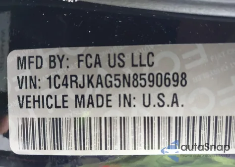 2022 Jeep Grand Cherokee L Laredo 4X4 z USA, uszkodzony, nr VIN 1C4RJKAG5N8590698